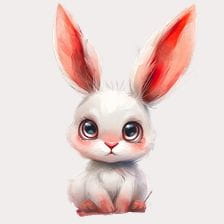 Cute White Bunny Clipart