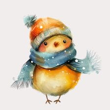 cute winter bird clipart