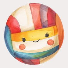 Cute Cartoon Beach Ball Clipart
