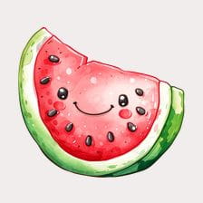 watermelon kawaii clipart