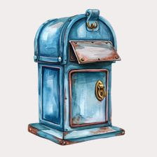 Vintage mailbox clipart