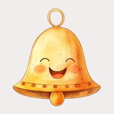 cute Christmas bell clipart