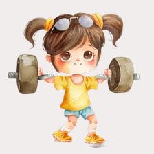 workout girl clipart