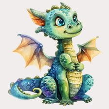 Adorable Baby Dragon Clipart