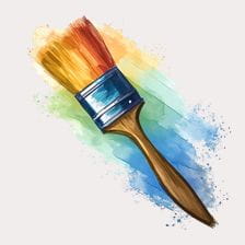 colorful Paint Brush Clipart