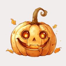 Cute halloween pumpkin clipart
