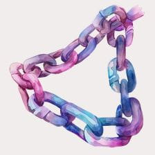 Watercolor Chain Clipart