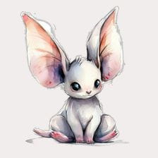 Cute Cartoon Mouse Big Ears Clipart