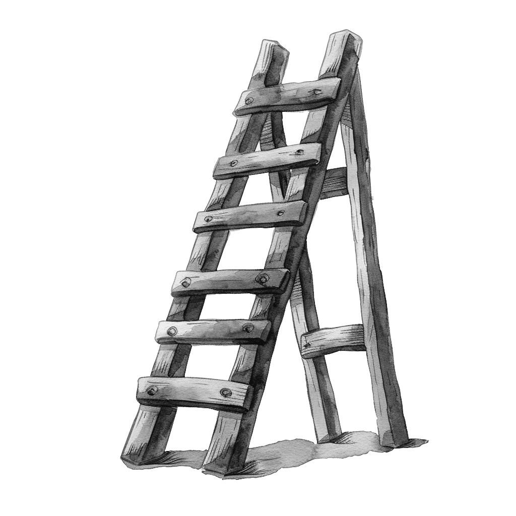 Black and White ladder clipart
